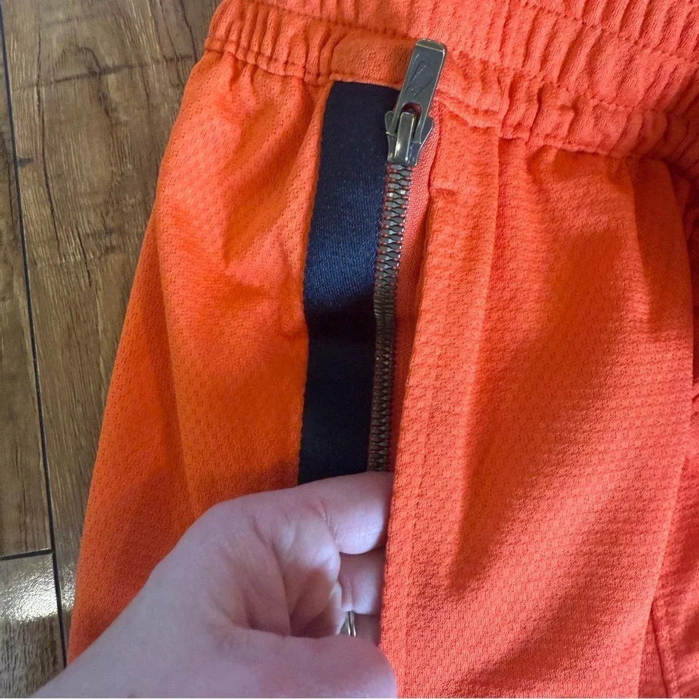 Nike Kids Bright Orange Shorts Black Swoosh Size XL